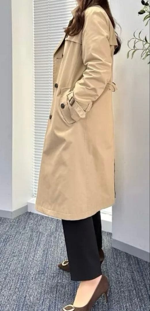 美品　レミュー　ダブル　トレンチ　撥水　ストレッチ　リバーシブルライナー