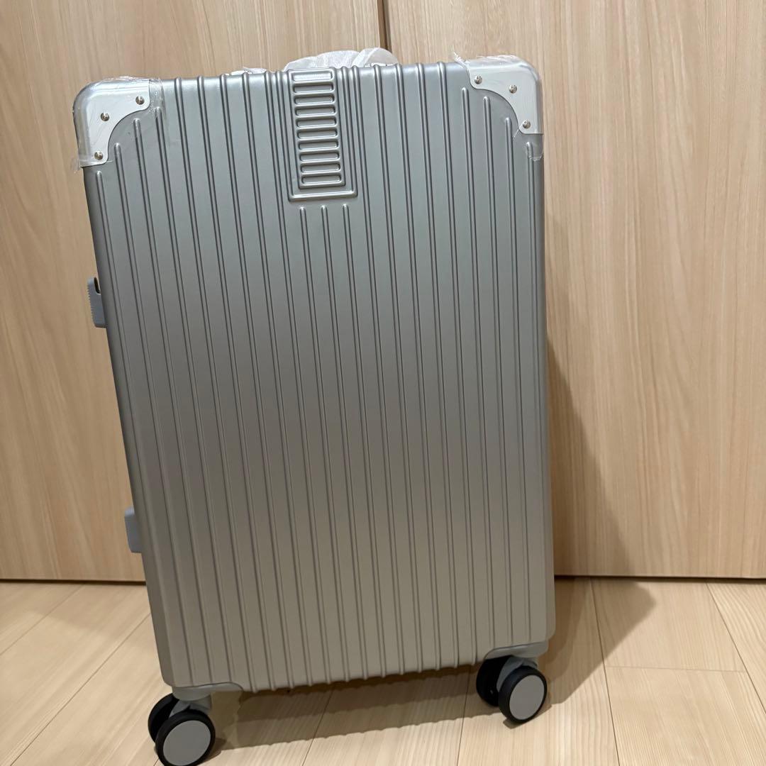 ✨良品✨スーツケース キャリーケース 【M】シルバー 大容量 軽量 機内 旅行