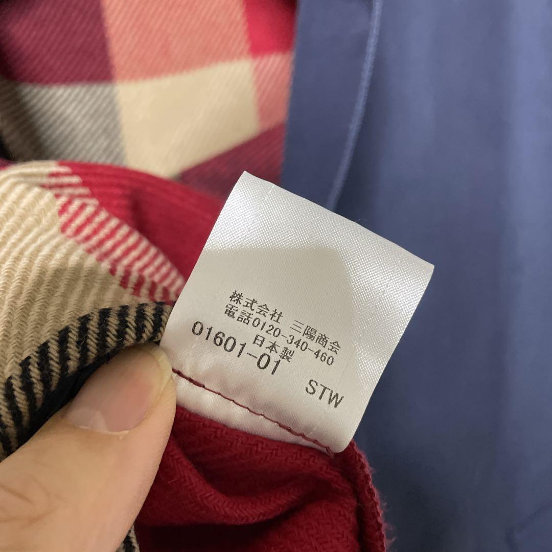 美品　ライナー付　ブラックレーベルクレストブリッジ トレンチコート L 紺