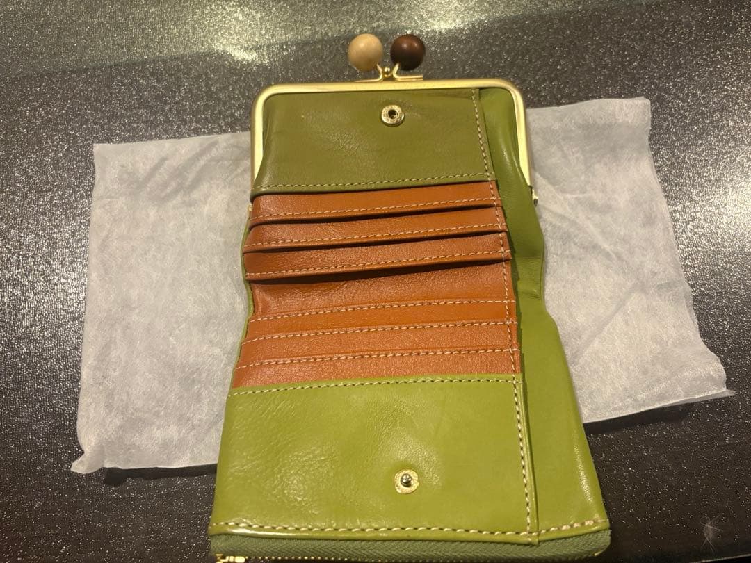 zucchero filato ズッケロ フィラート　二つ折りがま口財布