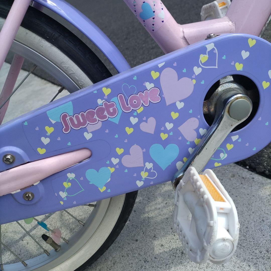 メゾピアノ 子供自転車18インチ SweetLove 女の子 前カゴ 補助輪可