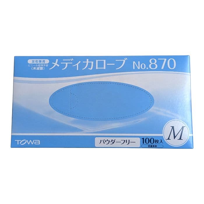 【新品・品薄】TOWA メディカローブ PVCグローブ100枚×10箱 Mサイズ