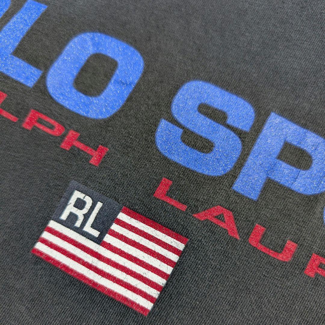 90s ポロスポーツ Tシャツ ブラック フェード シングルステッチ ポロスポ
