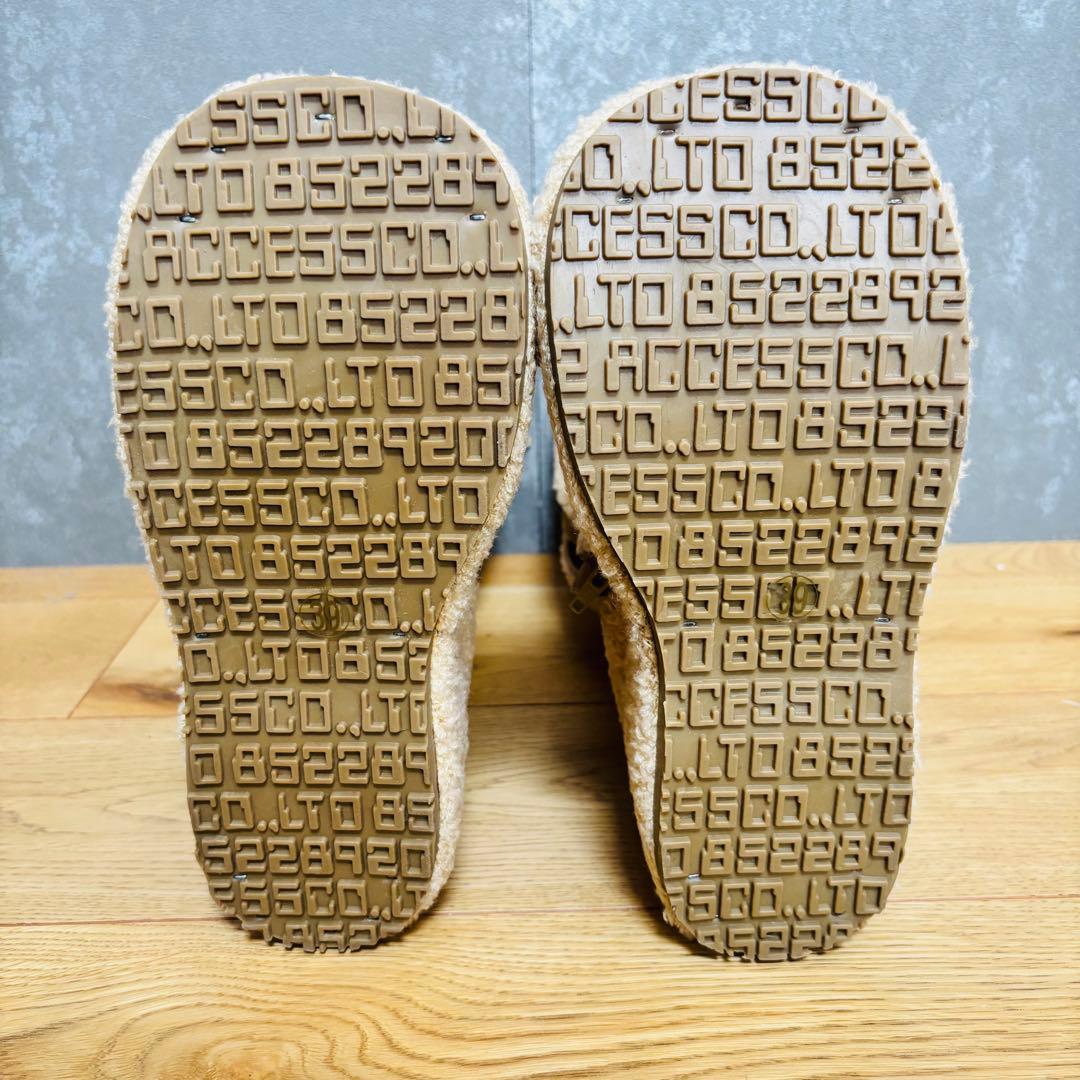 クエスチョンマークQuestion Mark ボア　ロングブーツ　厚底　y2k