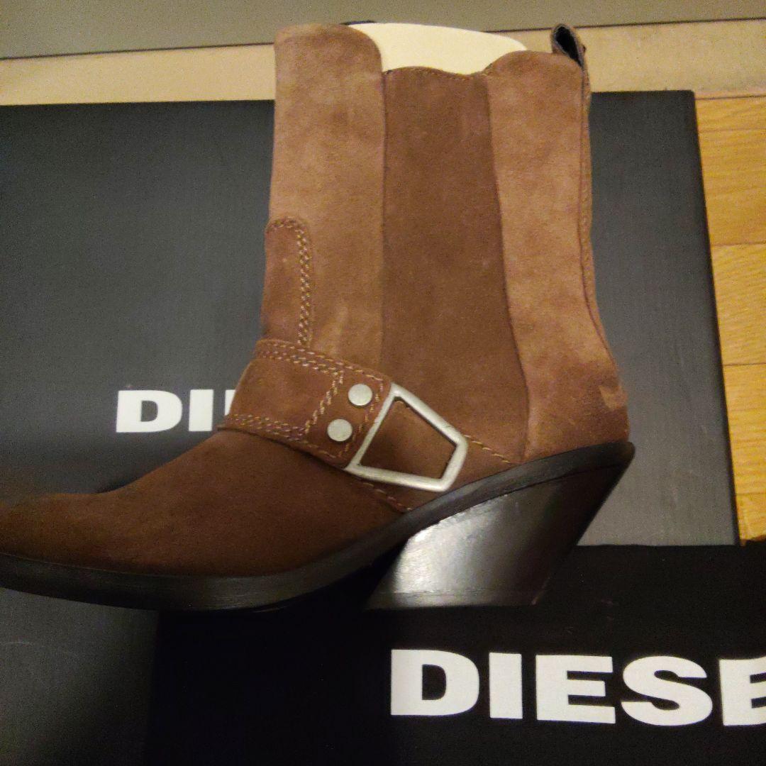 新品未使用 DIESEL ブラウン エンジニアブーツ 38 24.5cm