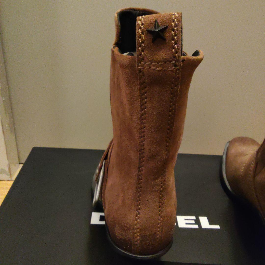 新品未使用 DIESEL ブラウン エンジニアブーツ 38 24.5cm
