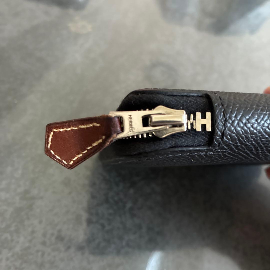 HERMES エルメス　財布　アザップ　シルクイン　コンパクト　ブラック