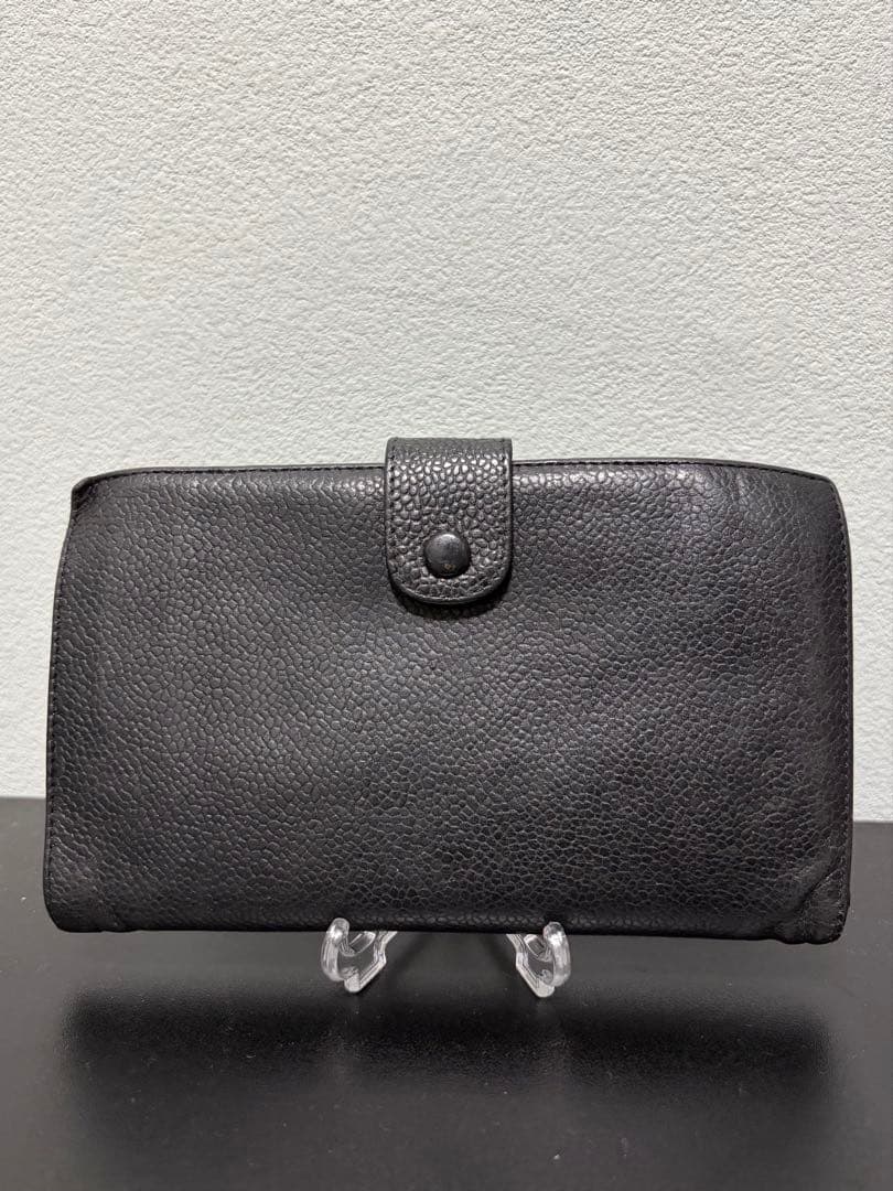 正規品☆CHANEL (シャネル) がま口 ココマーク 二つ折り長財布 レザー