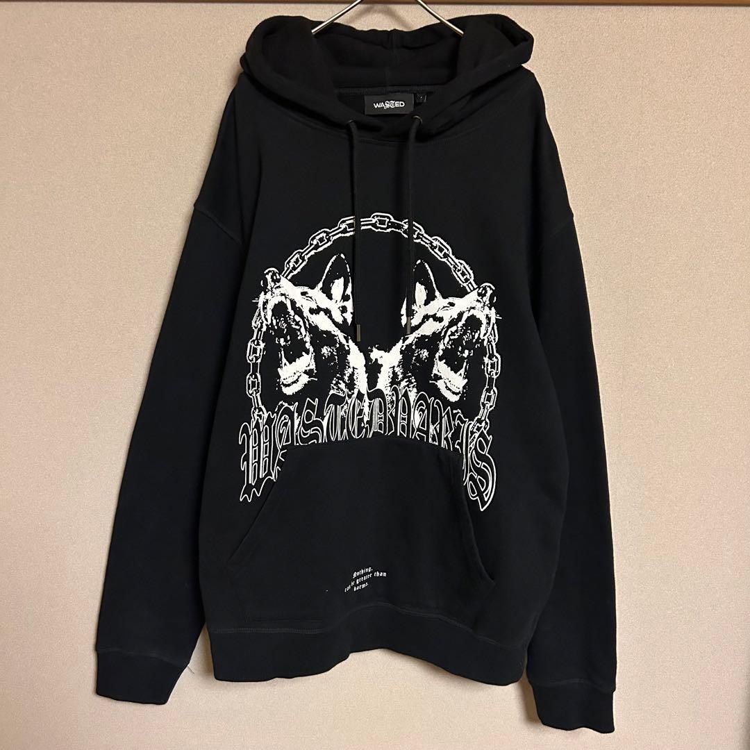 【超希少】wasted paris セットアップ スウェット オオカミ 黒 白