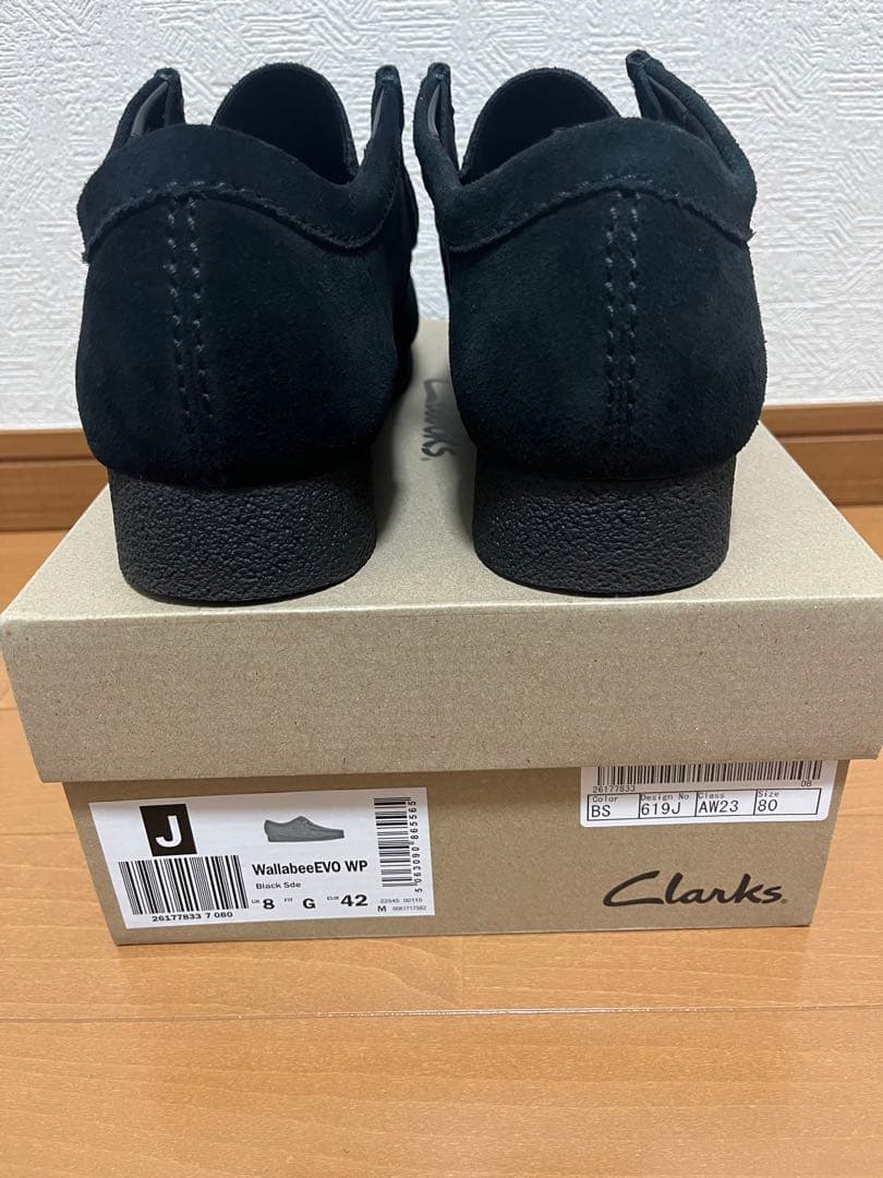 Clarks Wallabee EVO WP ブラック スエード　極美品です