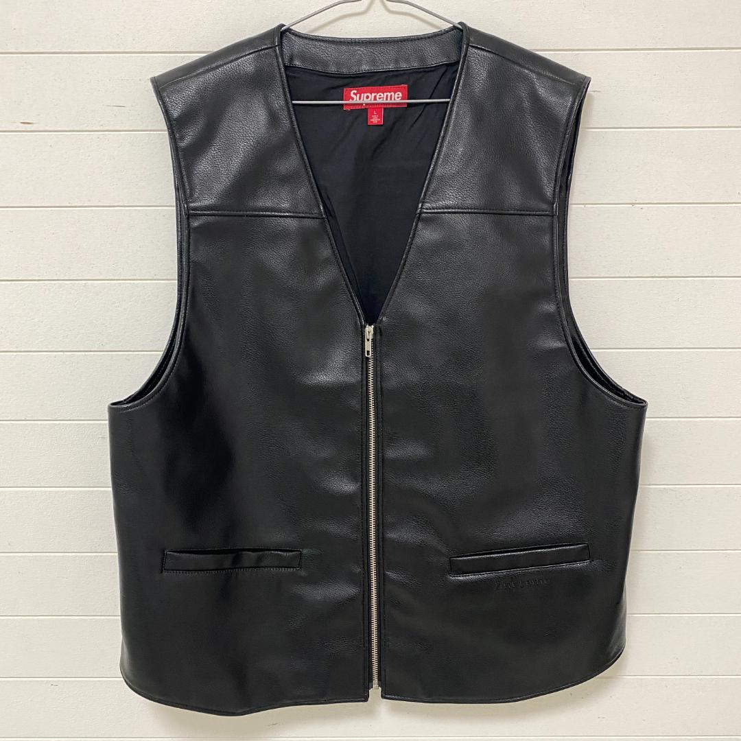 トップス Supreme Toy Machine Faux Leather Vest L