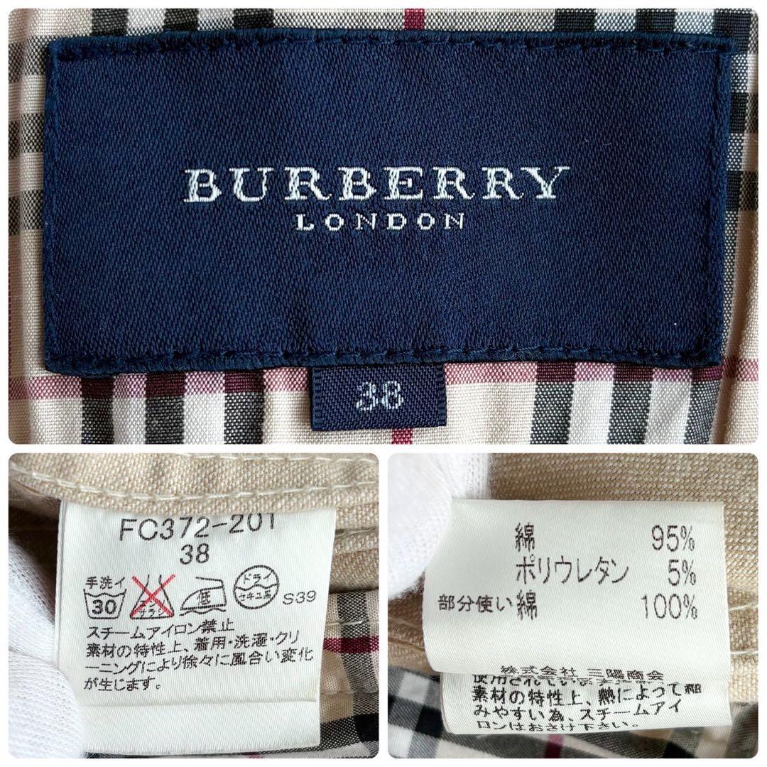 美品◆バーバリーロンドン ベルト付 トレンチコート ジャケット ノバチェック M