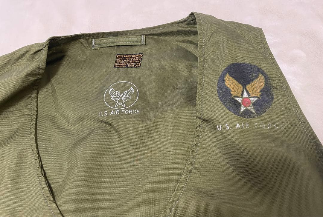 50s “ USAF E-1 RADIO VEST 【実物】TARON ZIP
