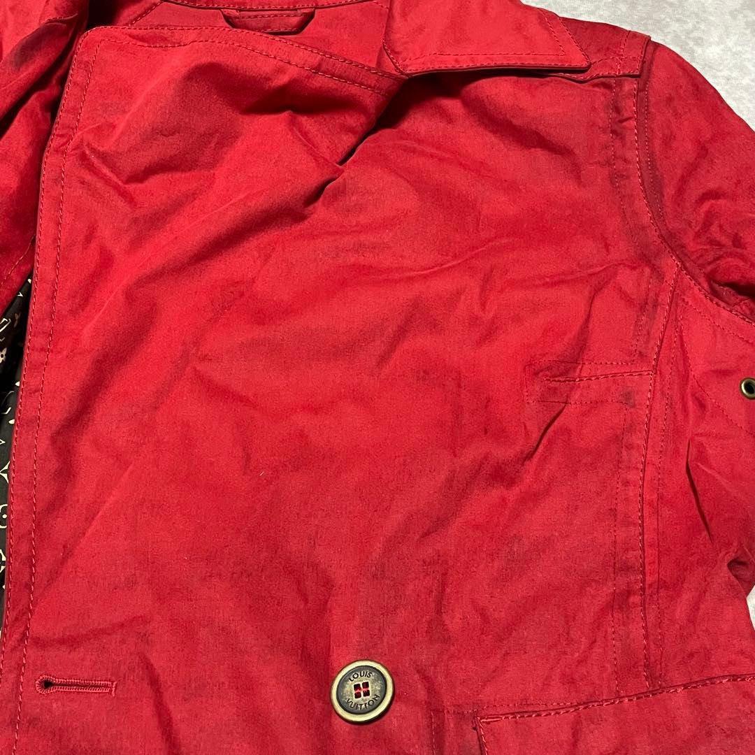 ルイヴィトン　LOUIS VUITTON　トレンチコート　モノグラム　赤　38