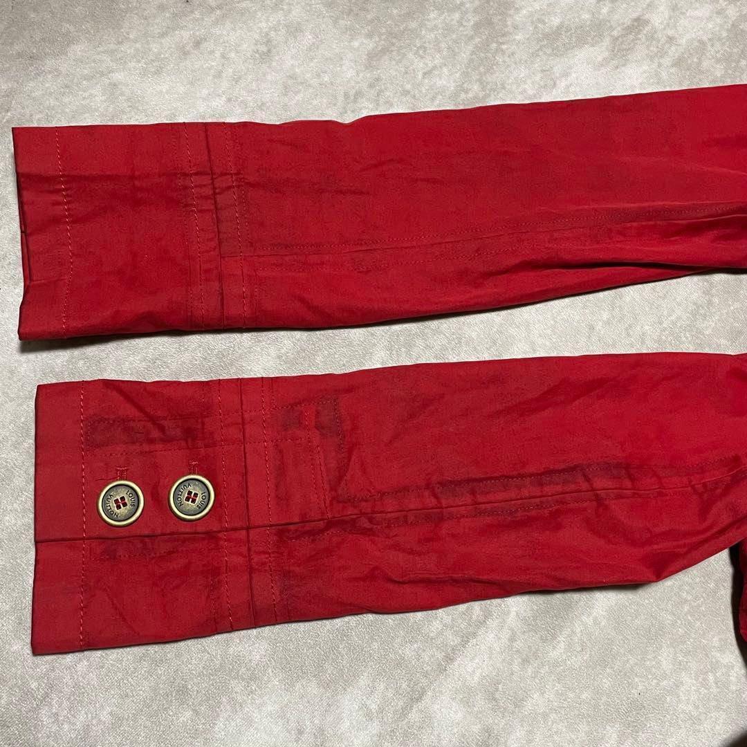 ルイヴィトン　LOUIS VUITTON　トレンチコート　モノグラム　赤　38