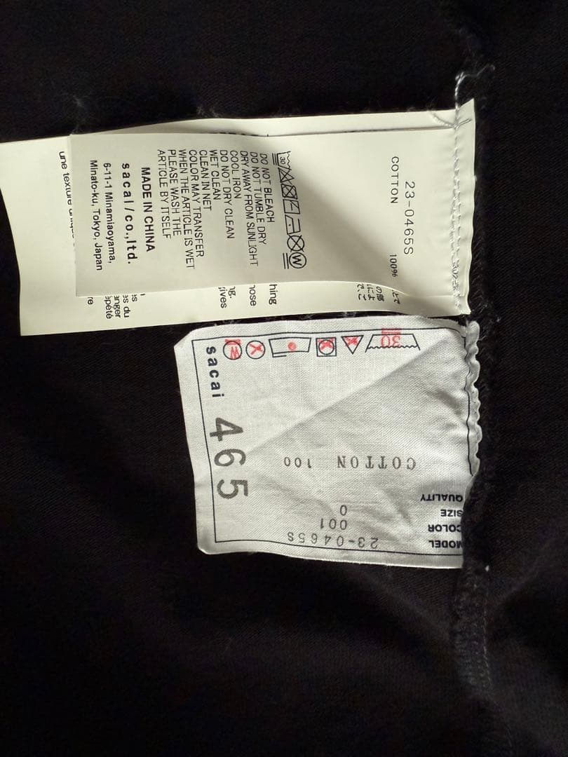 sacai プリントTシャツ