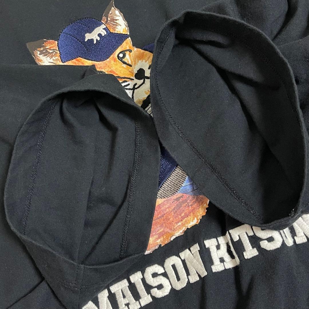 maison kitsune メゾンキツネ 半袖 Tシャツ キツネ 刺繍 ロゴ