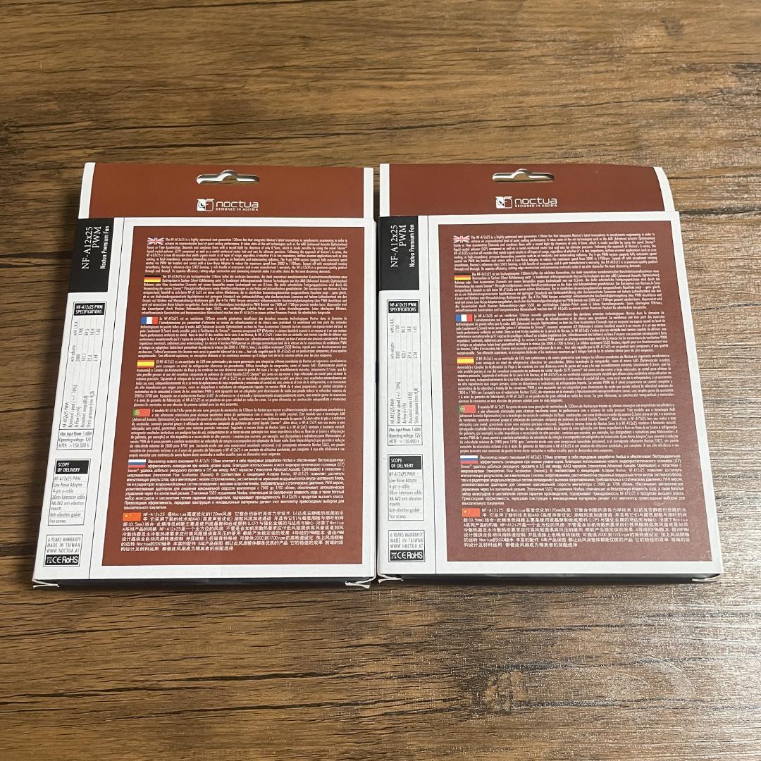 Noctua ケースファン NF-A12x25 PWM 2個