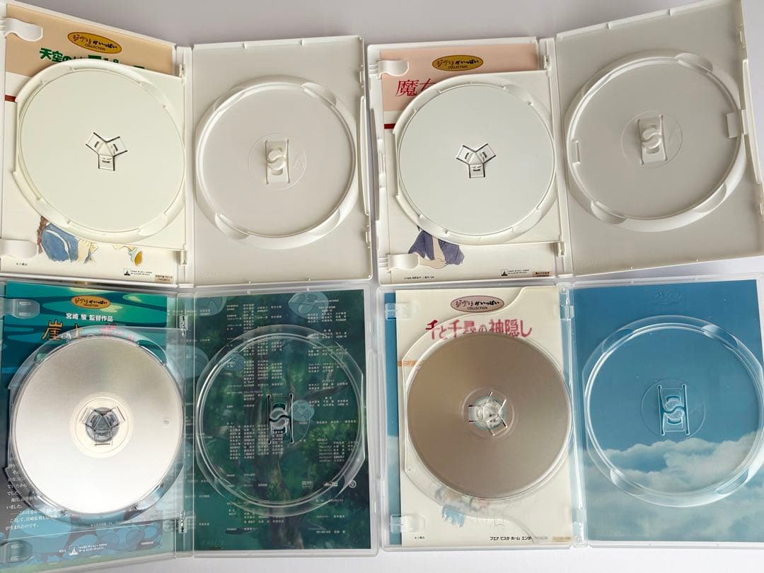 ジブリ DVD 4作品 本編ディスク＋純正ケース セット
