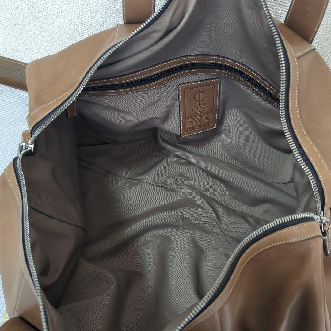 COACH ブラウン レザー ボストンバッグ