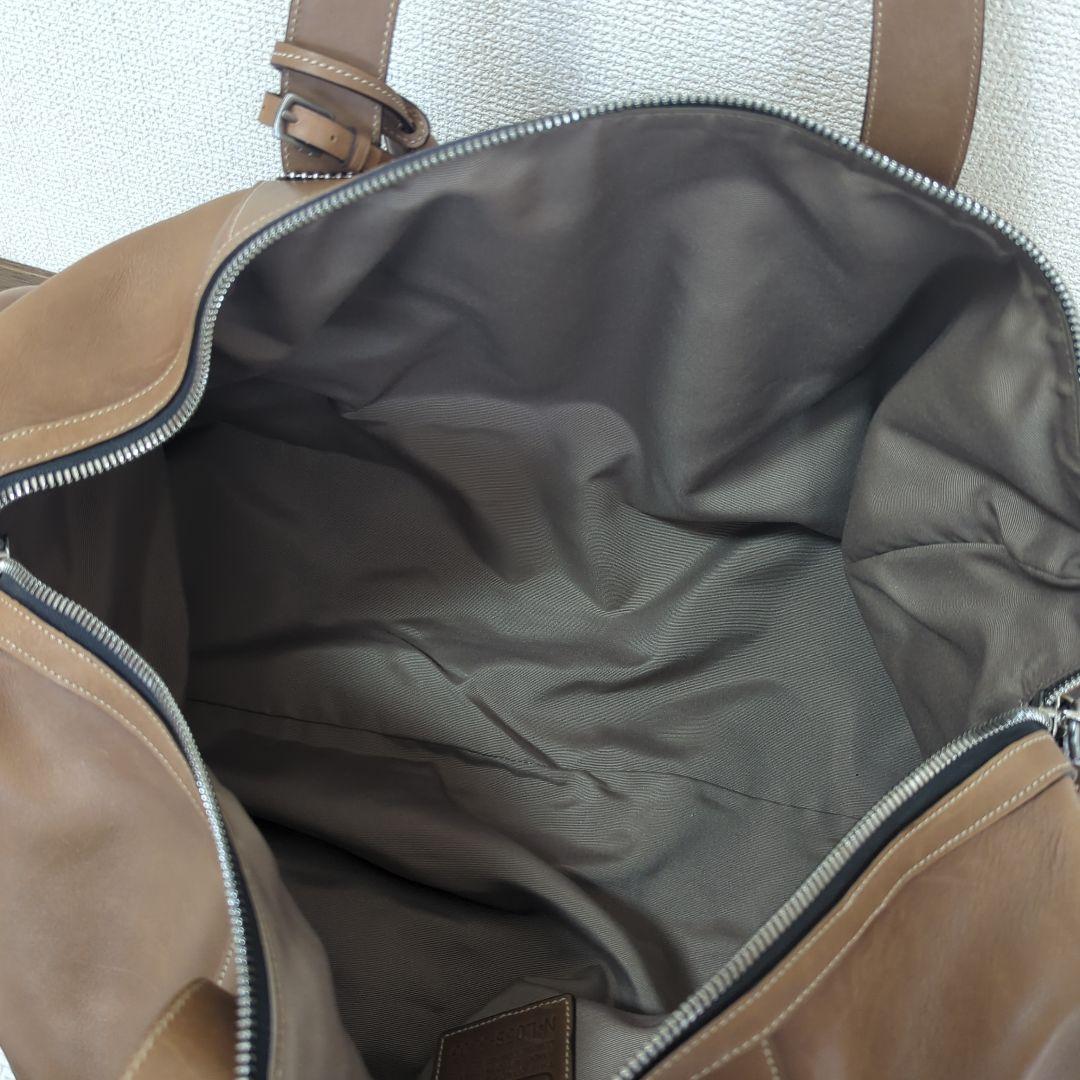 COACH ブラウン レザー ボストンバッグ