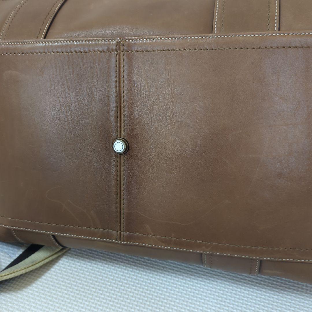 COACH ブラウン レザー ボストンバッグ