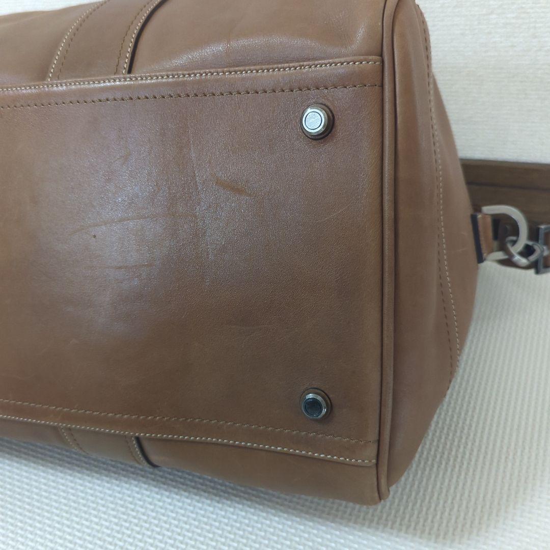 COACH ブラウン レザー ボストンバッグ