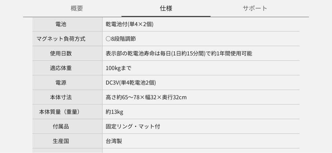 バランスエクササイズ（コンパクト）