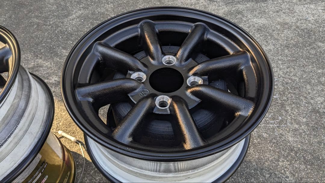 オブジェ使用のRSワタナベアルミホイール14−6J-114.3オフセット＋21