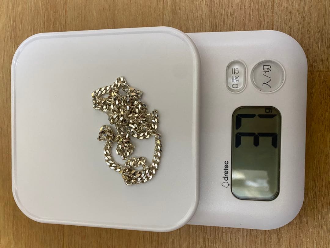 シルバー925 喜平ネックレス60センチ　37g