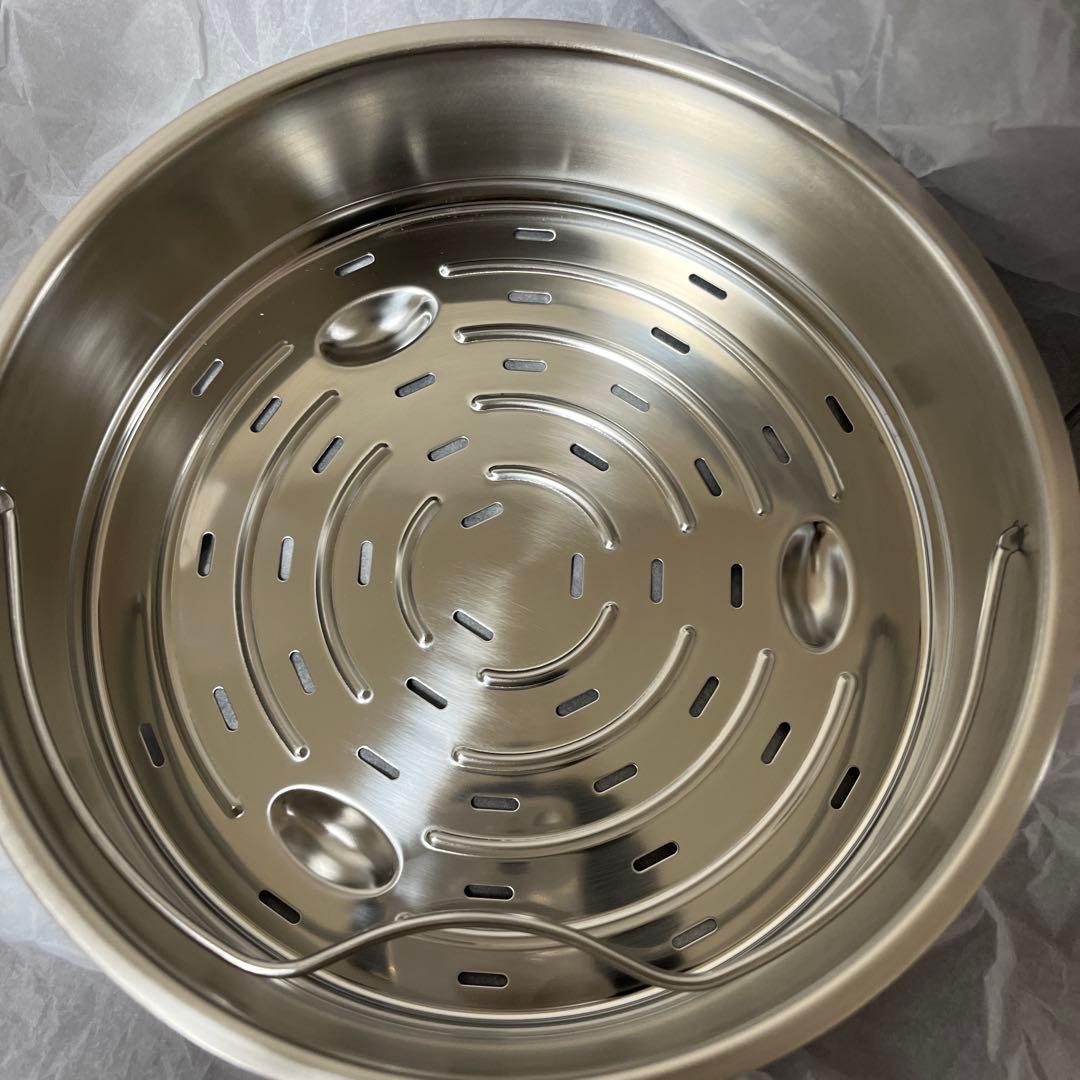 フィスラー Fissler 圧力鍋 4.5L 蒸し器付き IH対応 ステンレス