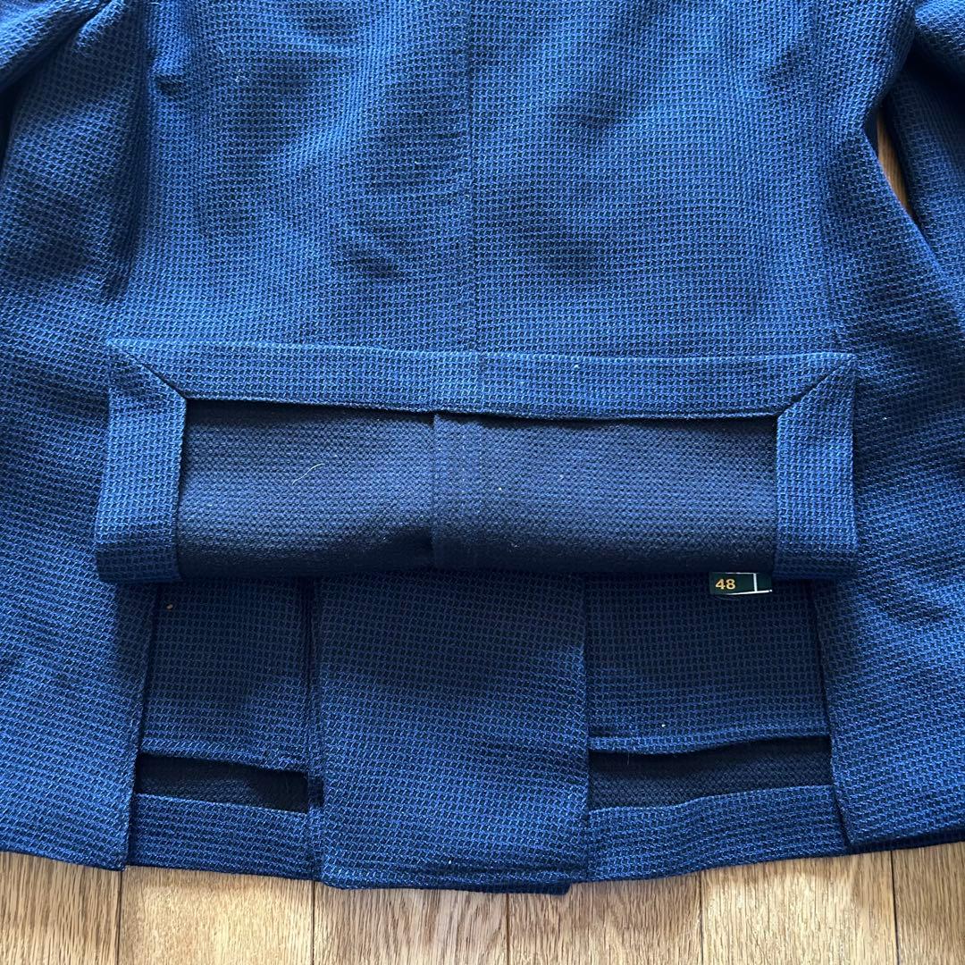 カノニコ生地使用　鹿の子 ダブルブレスト　テーラドジャケット 48 ネイビー