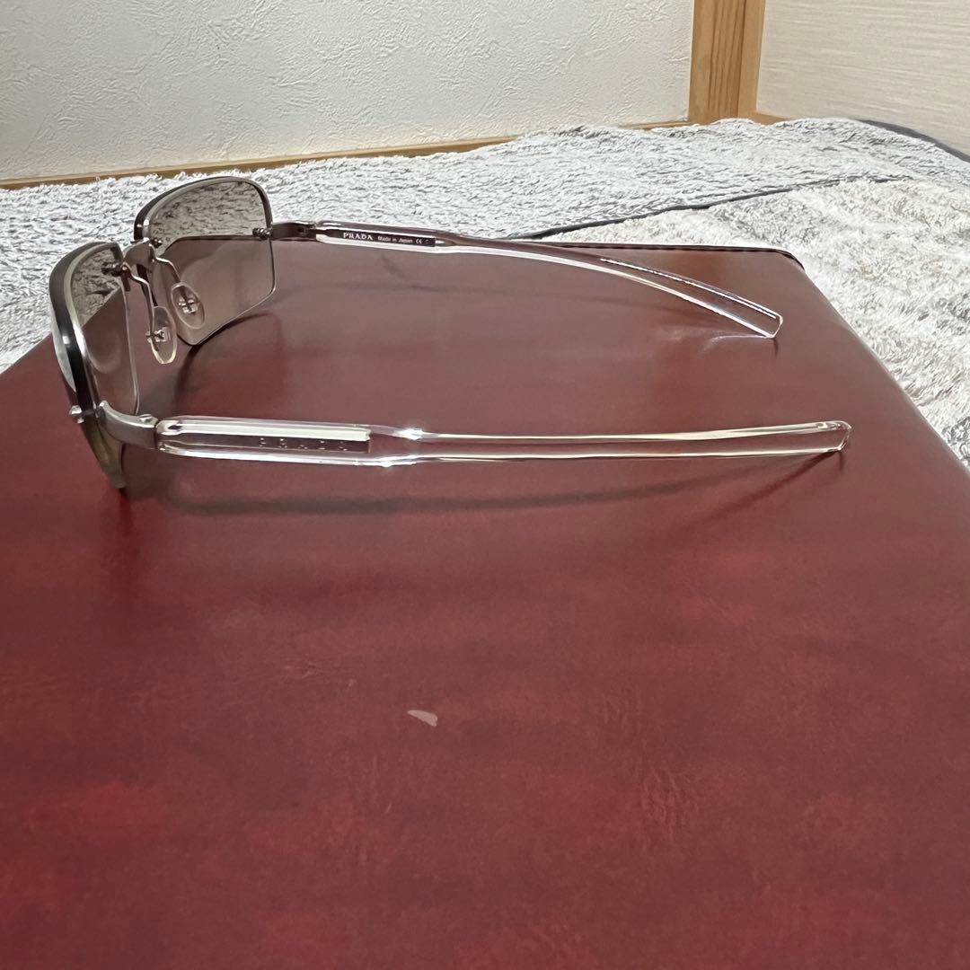 PRADA サングラス SPR 71C ハーフリム クリアフレーム