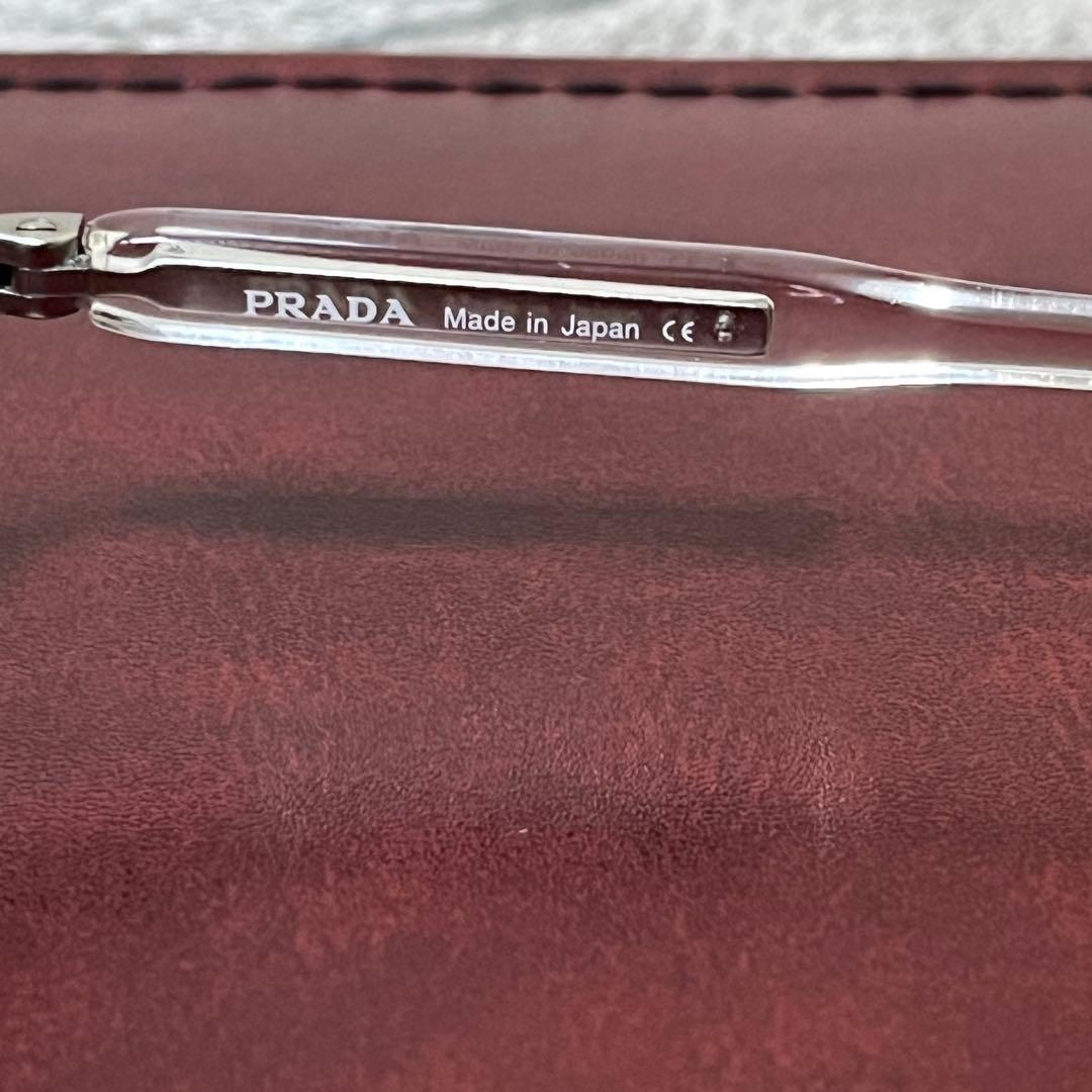 PRADA サングラス SPR 71C ハーフリム クリアフレーム