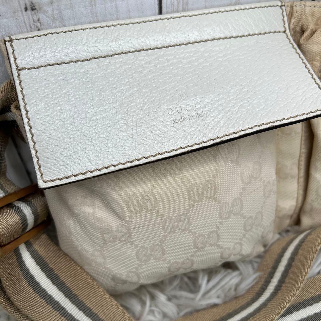 GUCCI GGキャンバス ボディバッグ ウエストポーチ　シェリーライン