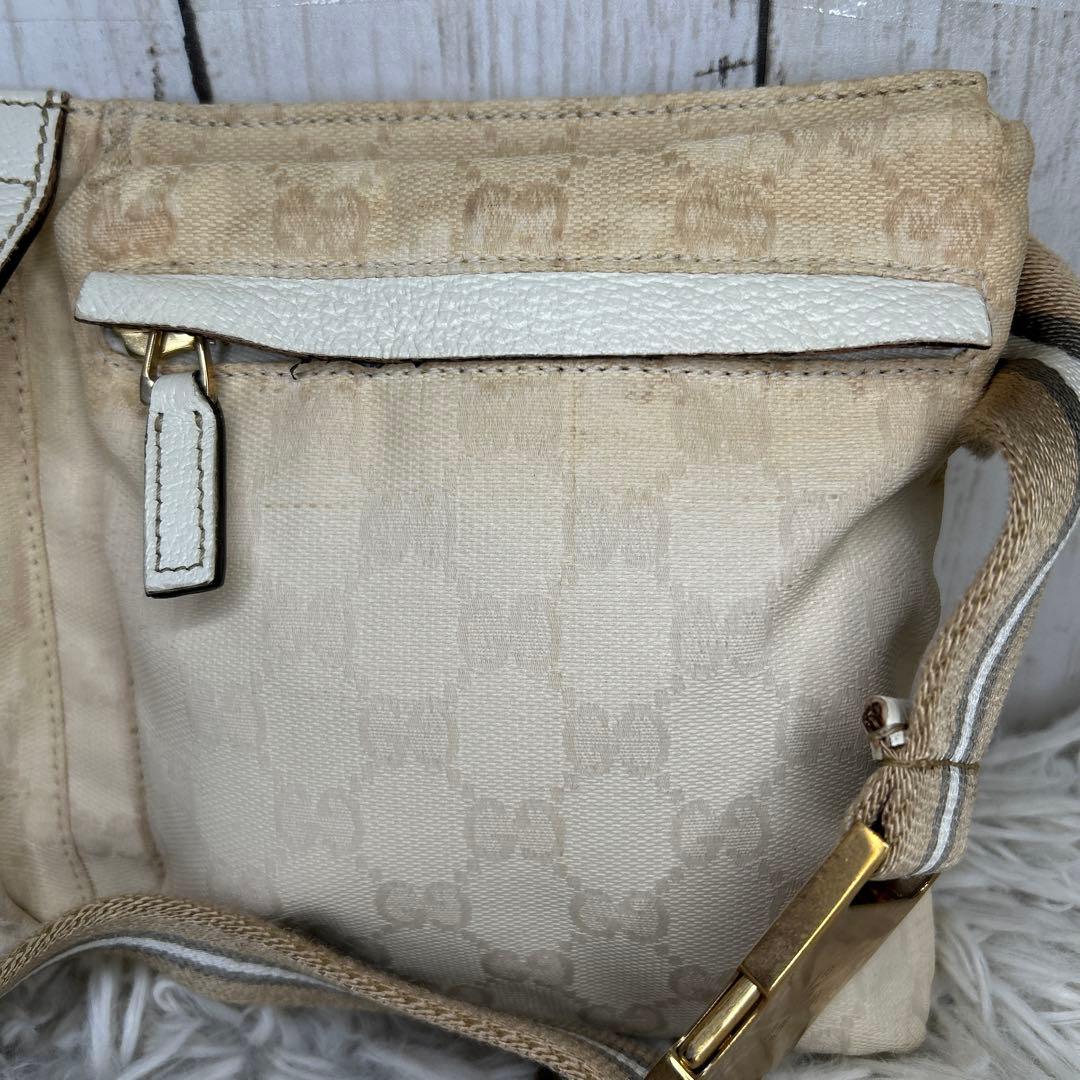 GUCCI GGキャンバス ボディバッグ ウエストポーチ　シェリーライン