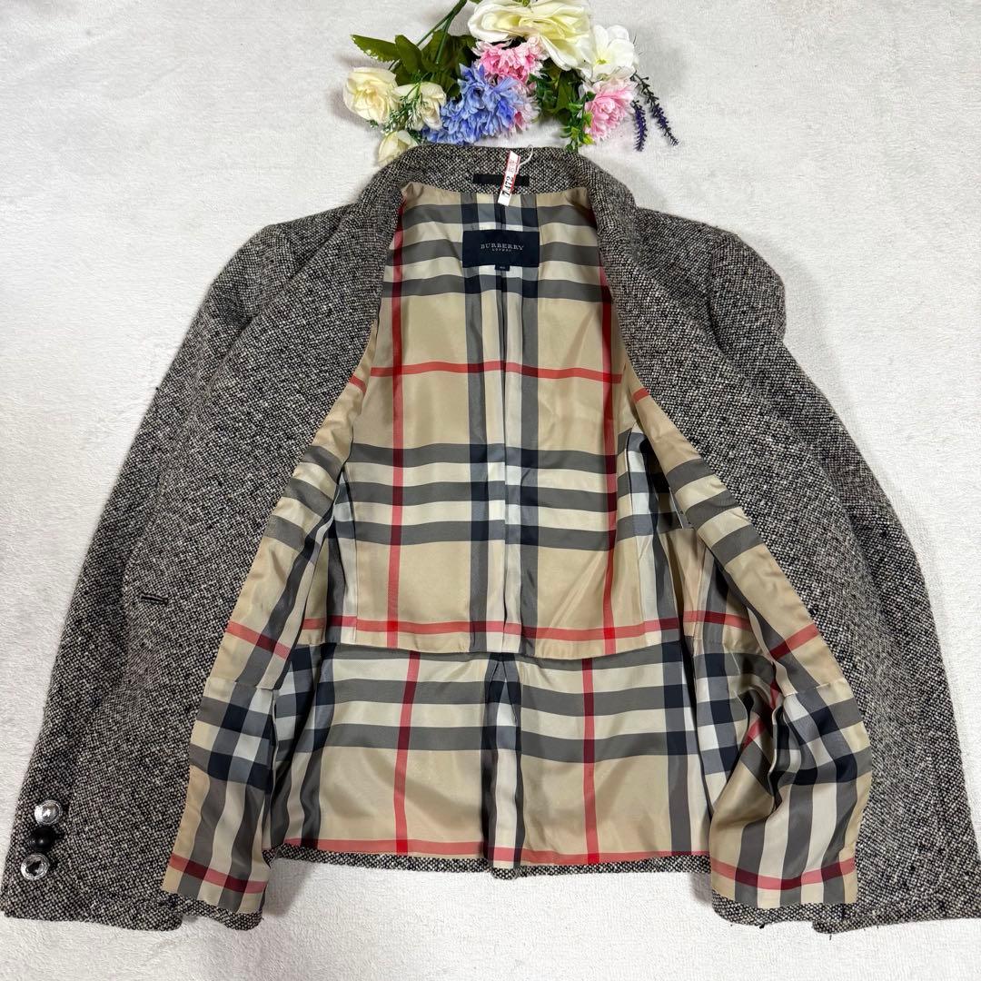 希少46サイズ★BURBERRY バーバリーロンドン　ジャケット ツイード
