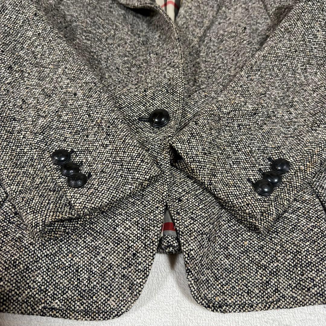 希少46サイズ★BURBERRY バーバリーロンドン　ジャケット ツイード