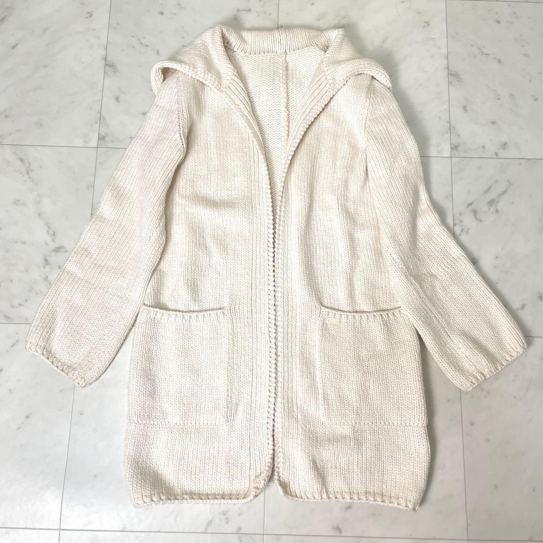 専用【美品】フォクシー ロングカーディガン エンジェルヘアコットン アイボリー