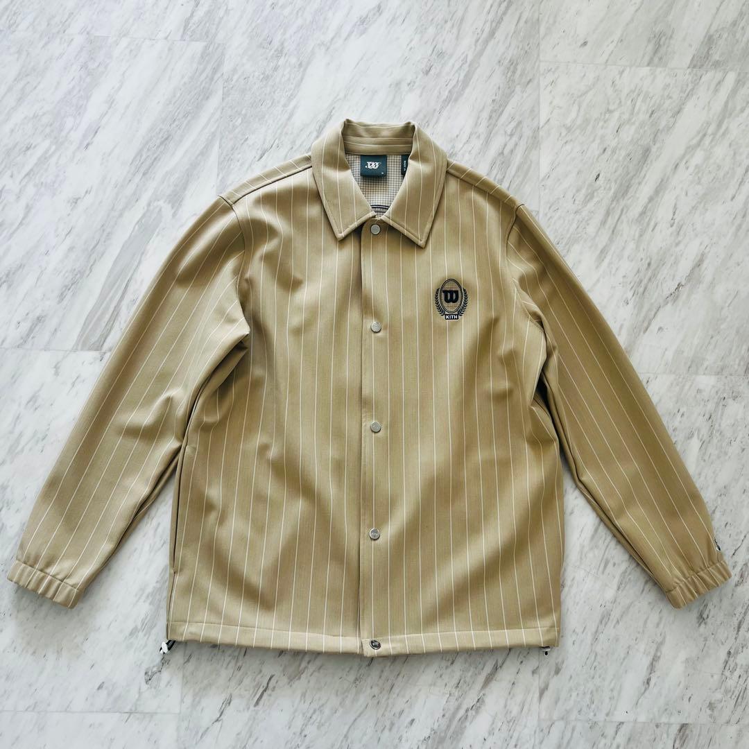Kith × Wilson コーチジャケット Beige M