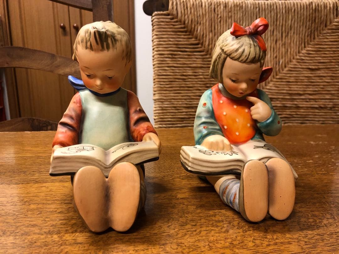 は*の様 フンメル人形 本の虫BOOK WORM 男の子女の子… ブックエンド