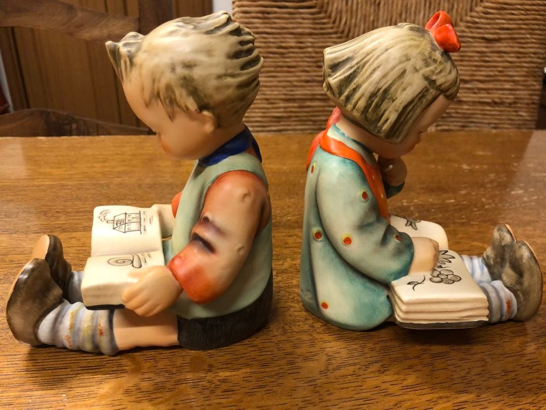 は*の様 フンメル人形 本の虫BOOK WORM 男の子女の子… ブックエンド