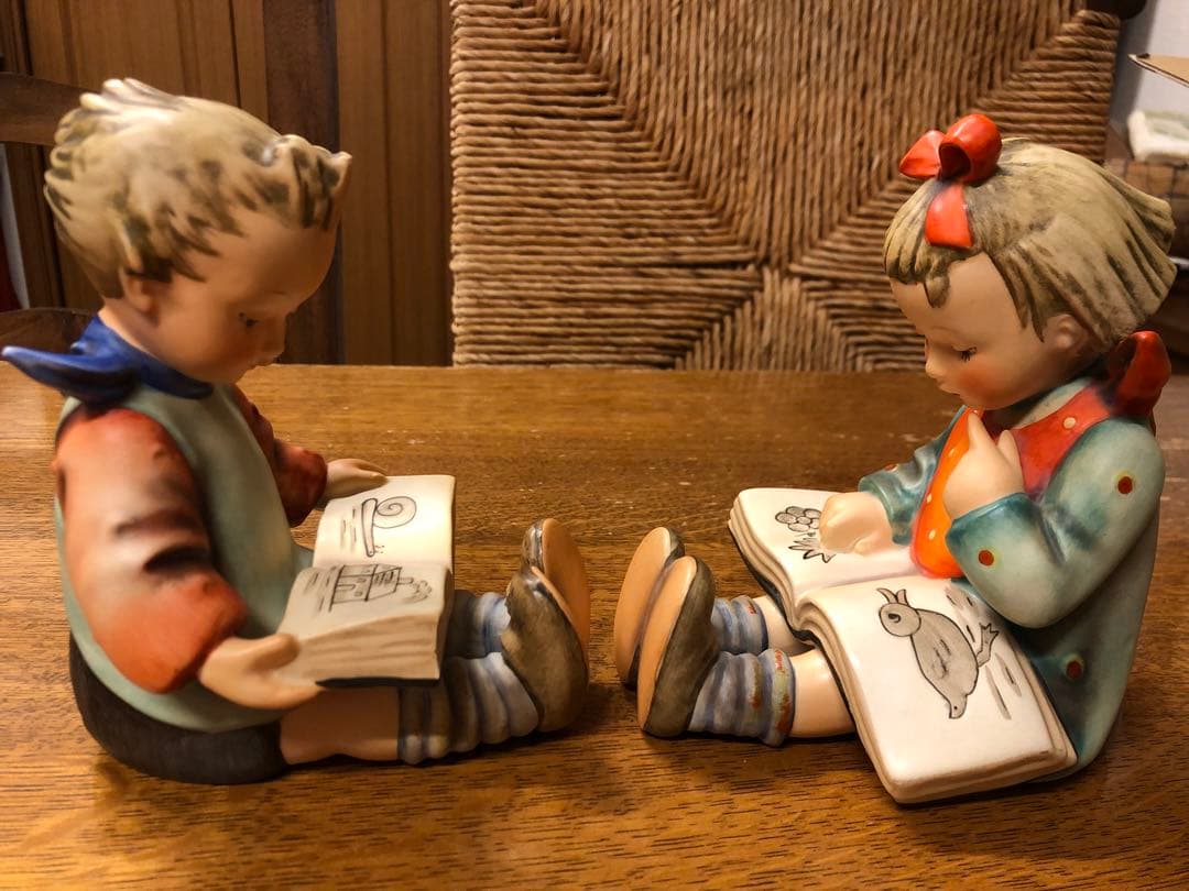 は*の様 フンメル人形 本の虫BOOK WORM 男の子女の子… ブックエンド