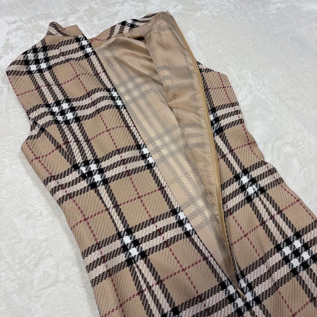 【美品】BURBERRY LONDON ノバチェック ワンピース ベージュ 40