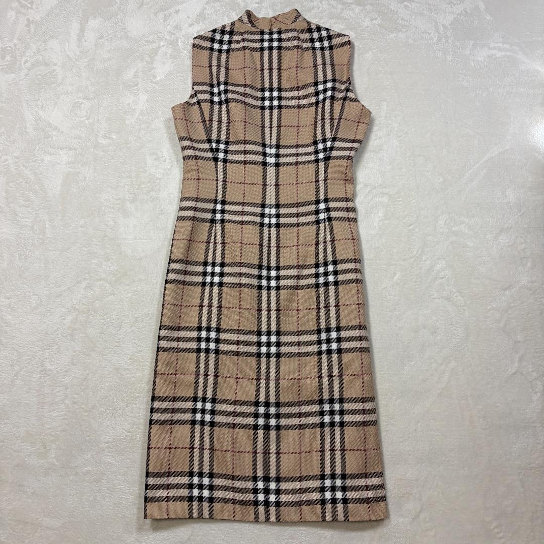 【美品】BURBERRY LONDON ノバチェック ワンピース ベージュ 40