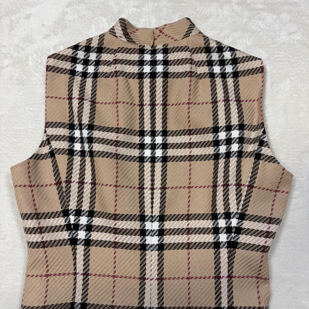 【美品】BURBERRY LONDON ノバチェック ワンピース ベージュ 40