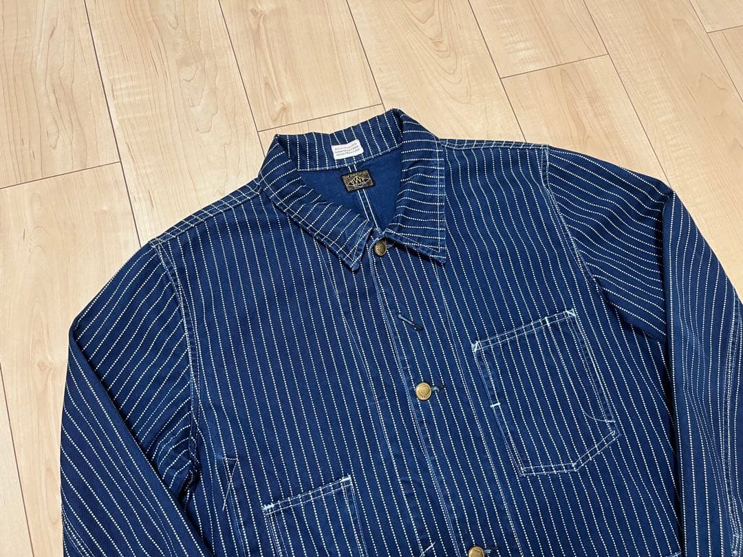 EDWIN OWF ウォバッシュストライプ カバーオールジャケット