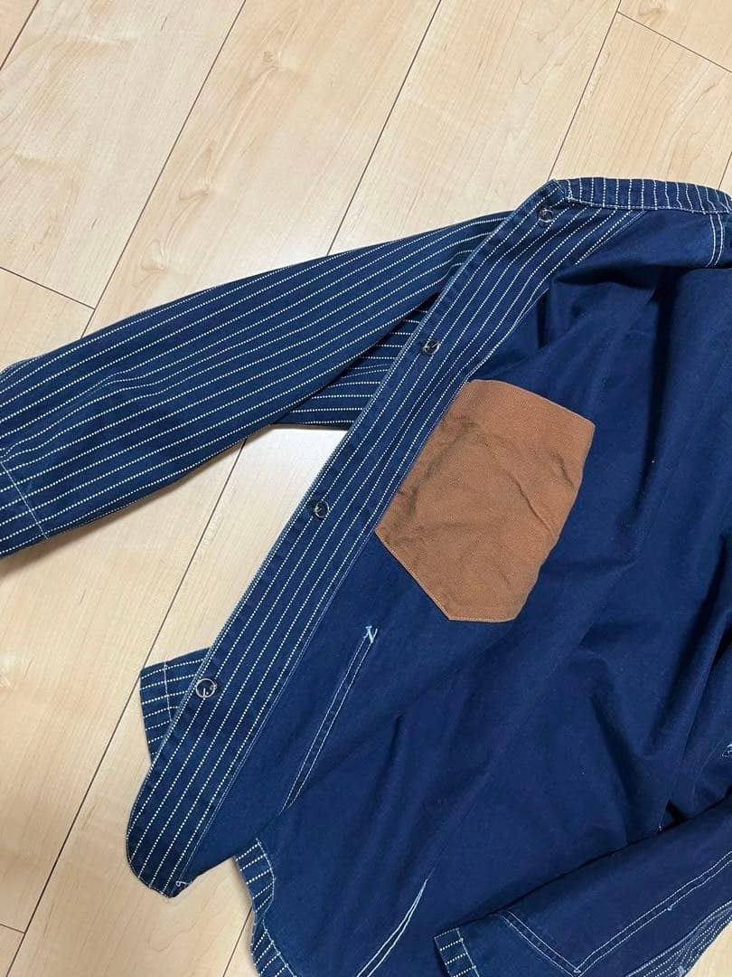EDWIN OWF ウォバッシュストライプ カバーオールジャケット