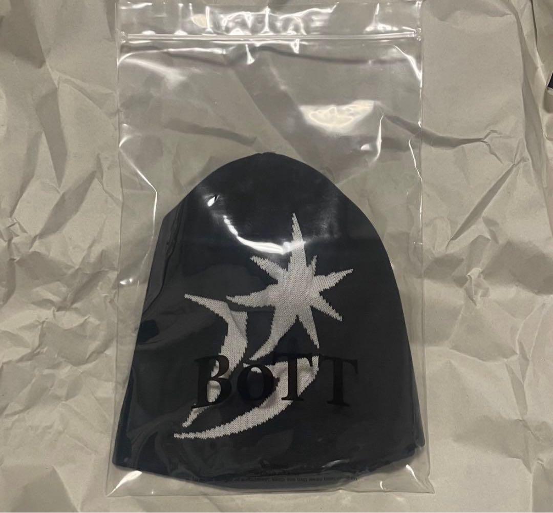 BOTT 黒 ニット帽 星ロゴ フリーサイズ