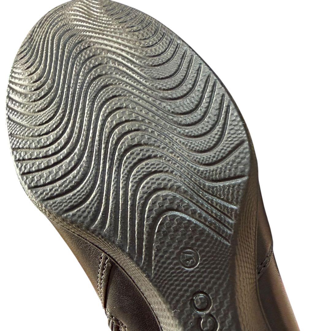 ecco ✨ レザーショートブーツ ゴアテックス 黒 サイドジップ23.5cm